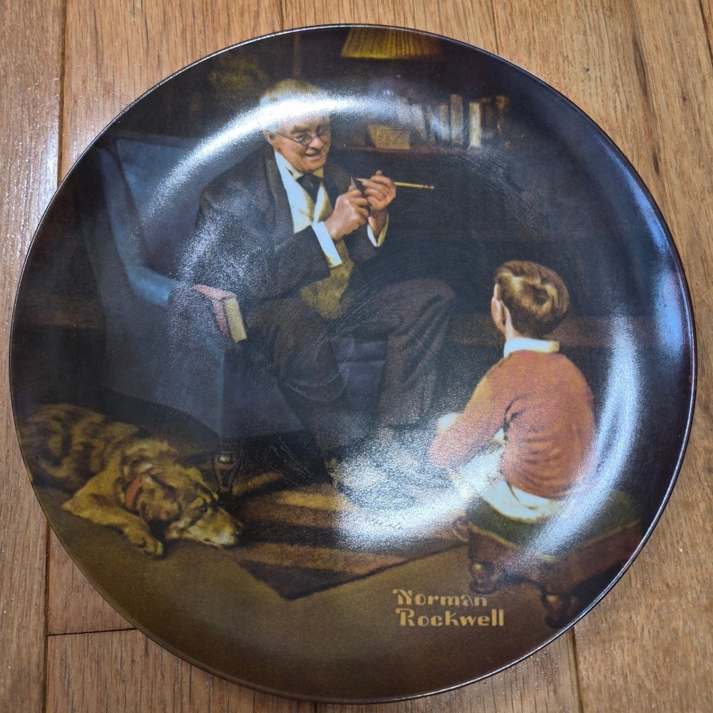Norman Rockwell Tycoon Limited Edition Plate Knowles Heritage Collection 1982